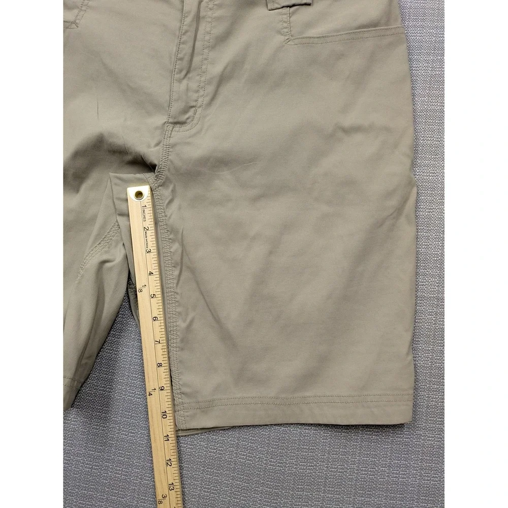 Duluth Trading Co Shorts Mens 38 Beige Flex Dry On-The-Fly Chino 11 Inseam